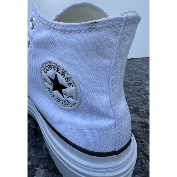 Converse CT All Star White Lugged Heel Platform Women Sneakers A10364C Sz 10.5 - Picture 8 of 15